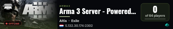 Arma 3 Server - Powered by AMP live status badge