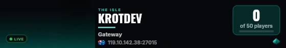 KROTDEV live status badge