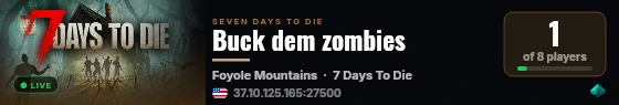 Buck dem zombies live status badge