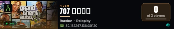 متجر 707 live status badge