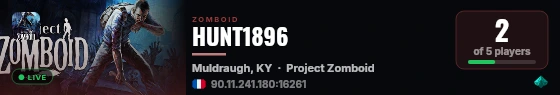 HUNT1896 live status badge