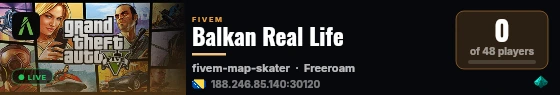 Balkan Real Life live status badge