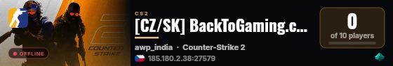 [CZ/SK] BackToGaming.cz | AWP FUN [SKINY, NOŽE, SAMOLEPKY] live status badge