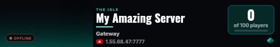 My Amazing Server live status badge