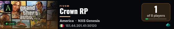 Crown RP live status badge