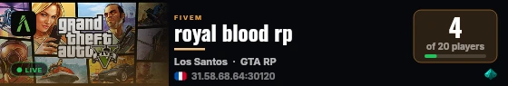 royal blood rp live status badge