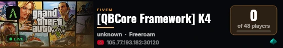 [QBCore Framework] K4 live status badge
