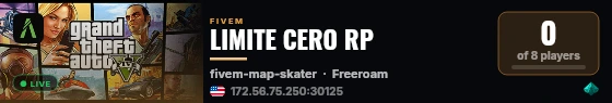 LIMITE CERO RP live status badge