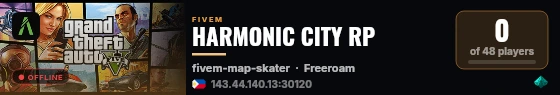 HARMONIC CITY RP live status badge