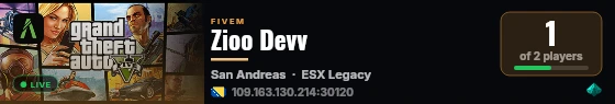 Zioo Devv  live status badge