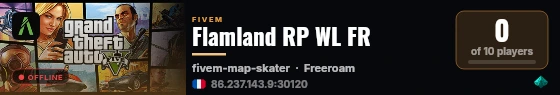 Flamland RP WL FR live status badge