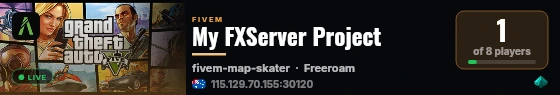 My FXServer Project live status badge