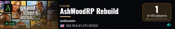 AshWoodRP Rebuild live status badge