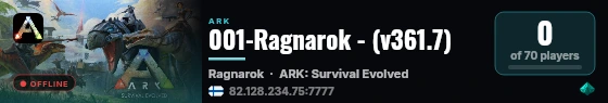 001-Ragnarok - (v361.7) live status badge