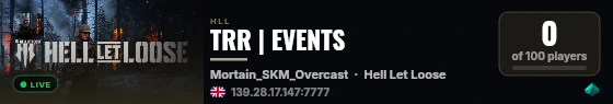 TRR | EVENTS live status badge