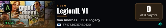 LegionIL V1 live status badge