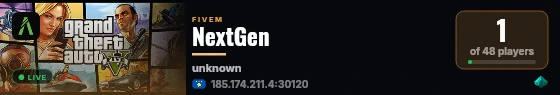 NextGen live status badge