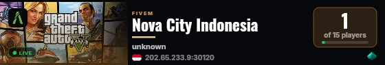 Nova City Indonesia live status badge