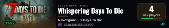 Whispering Days To Die live status badge