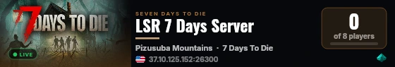 LSR 7 Days Server live status badge