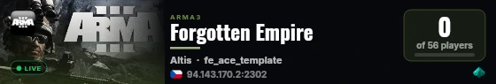 Forgotten Empire live status badge