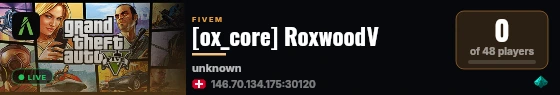 [ox_core] RoxwoodV live status badge