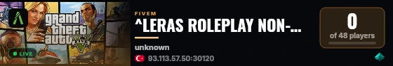 ^LERAS ROLEPLAY NON-WHITELIST live status badge