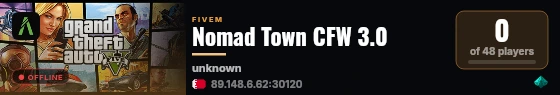 Nomad Town CFW 3.0 live status badge