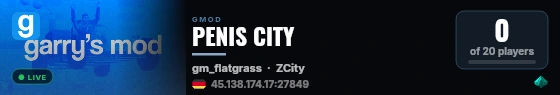 PENIS CITY live status badge