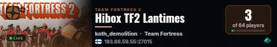 Hibox TF2 Lantimes live status badge