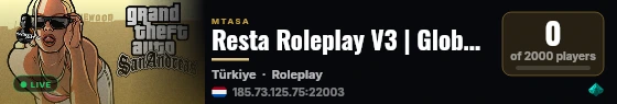 Resta Roleplay V3 | Global Sesli/Yazılı live status badge