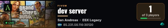 dev server live status badge