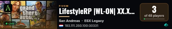 LifestyleRP |WL-ON| XX.XX.2026 live status badge