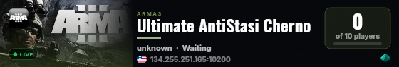 Ultimate AntiStasi Cherno live status badge