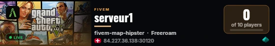 serveur1 live status badge
