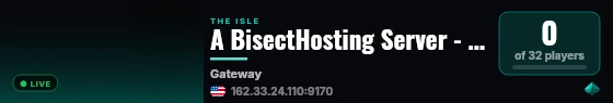 A BisectHosting Server - 807bf0e6 live status badge