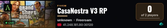 CasaNostra V3 RP live status badge