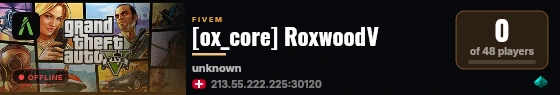 [ox_core] RoxwoodV live status badge