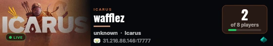 wafflez live status badge