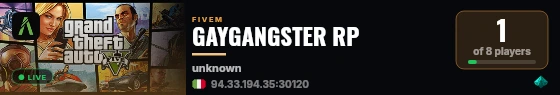 GAYGANGSTER RP live status badge