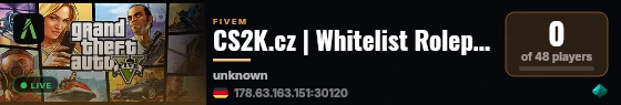 CS2K.cz | Whitelist Roleplay live status badge