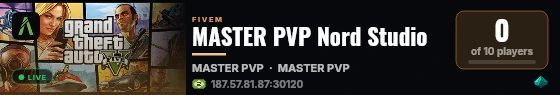 MASTER PVP Nord Studio live status badge