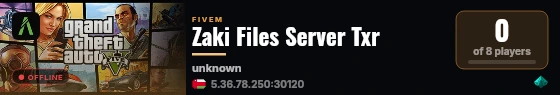 Zaki Files Server Txr live status badge