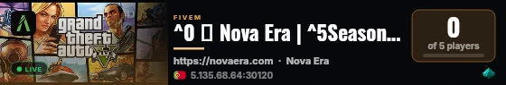 ^0 🔨 Nova Era | ^5Season NEW live status badge