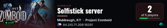 Solfistick server live status badge