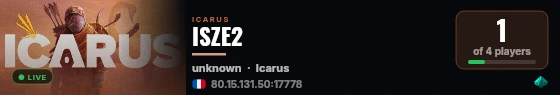 ISZE2 live status badge