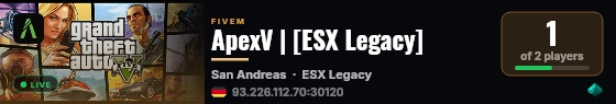 ApexV | [ESX Legacy] live status badge