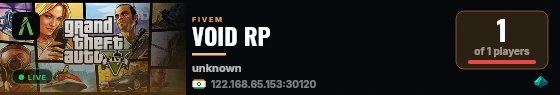 VOID RP live status badge