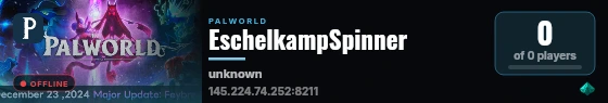 EschelkampSpinner live status badge