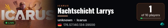 Nachtschicht Larrys live status badge